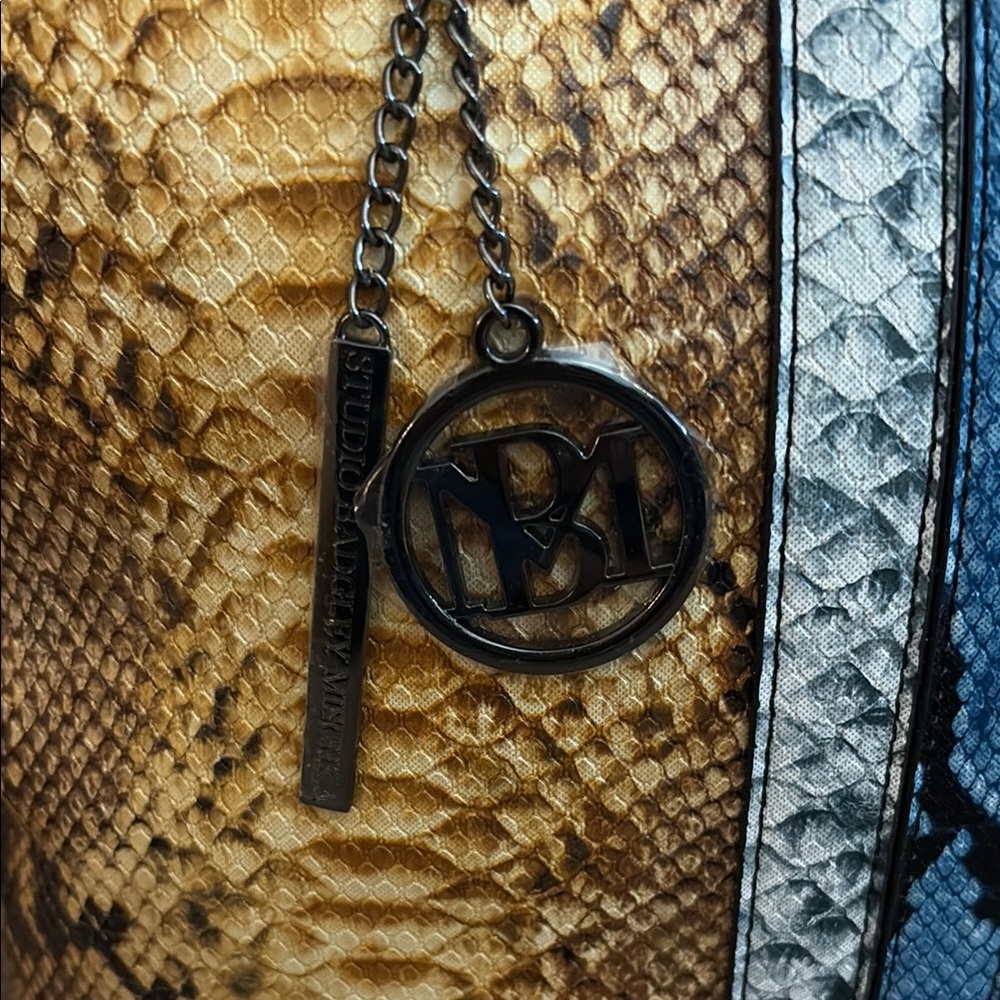 NWT Badgley Mischa Vegan Leather Snake Print Tote Bag - Picture 6 of 6